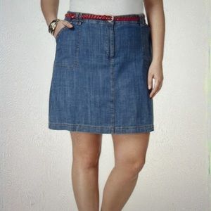 Karen Scott Women's Chambray Shorts | 100% Cotton Mid-Rise Shorts With Pockets | Casual Summer Shorts